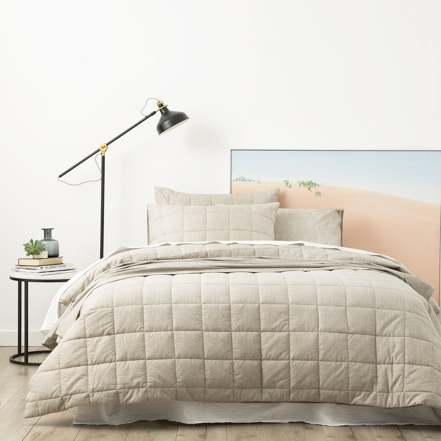 Chambray Quilted Quilt Cover Set - Paradis Washed