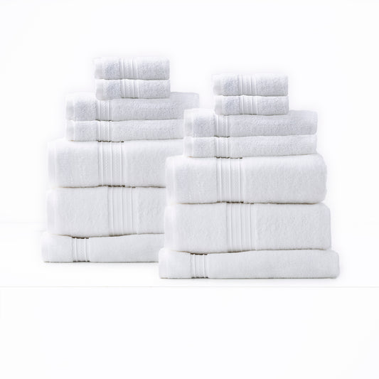 14 Piece Brentwood Towel Set - 650 GSM Low Twist Taylor Brentwood 650 GSM Low Twist Towels - 14 Piece Set