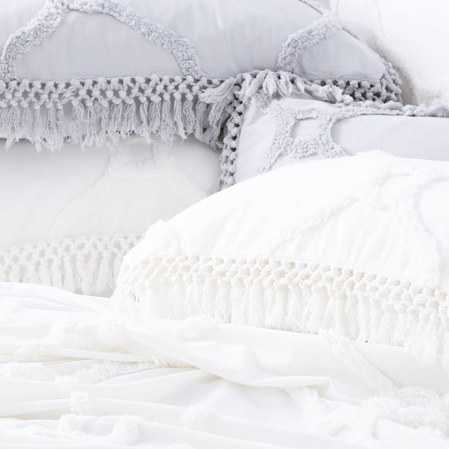 Park avenue 100% Cotton Chenille Vintage washed Tufted Bed Cover set