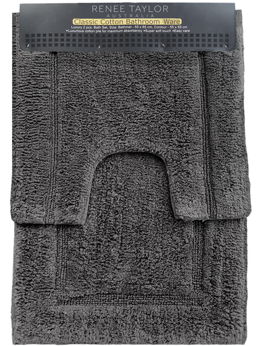 Renee Taylor 2 Piece 2200 GSM Tufted Bath Mat set