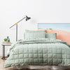 Chambray Quilted Quilt Cover Set - Paradis Washed