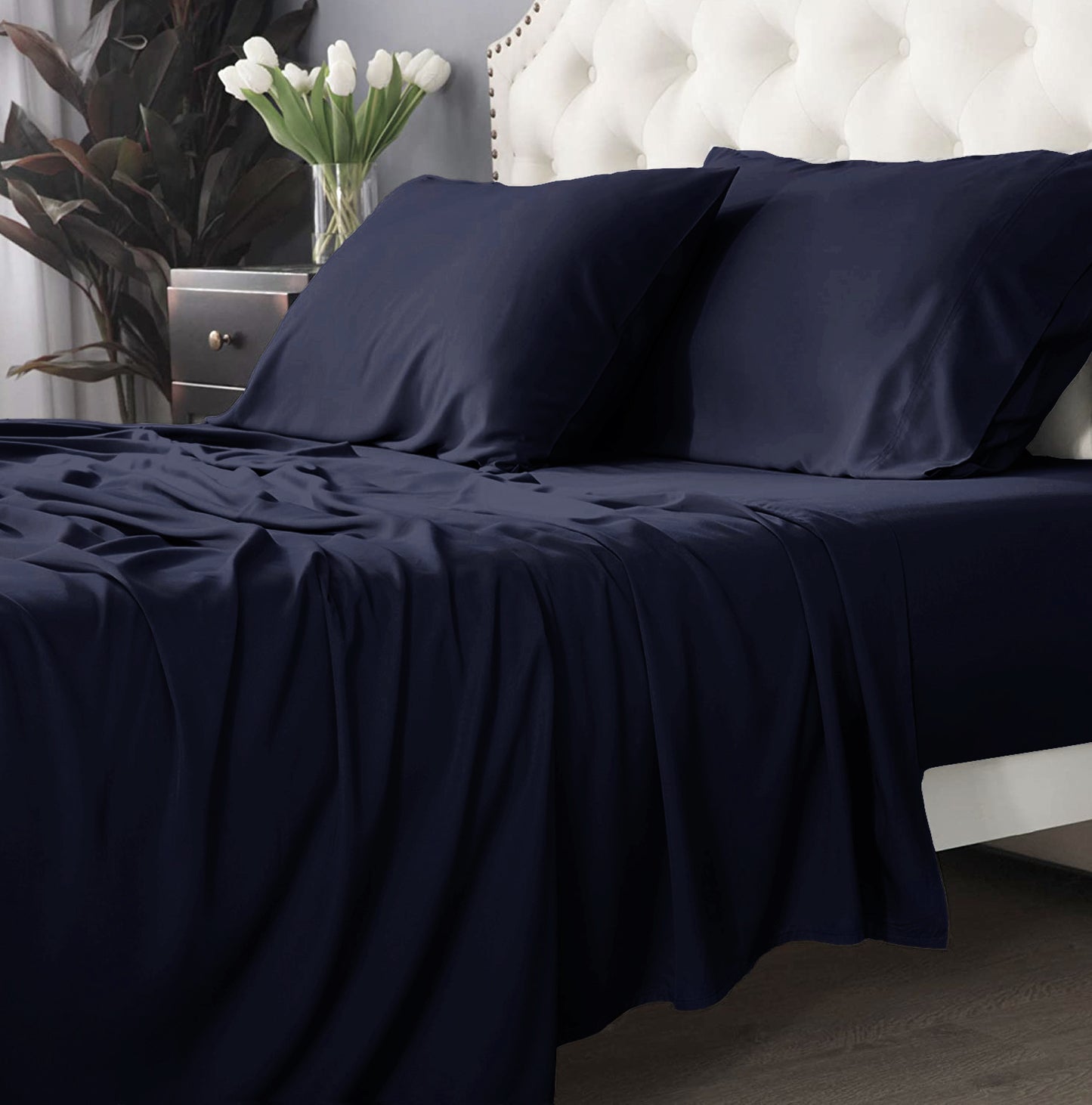 Premium Bamboo Cotton Sheet Set - 500 Thread Count - King Split, Queen Split & Long Single