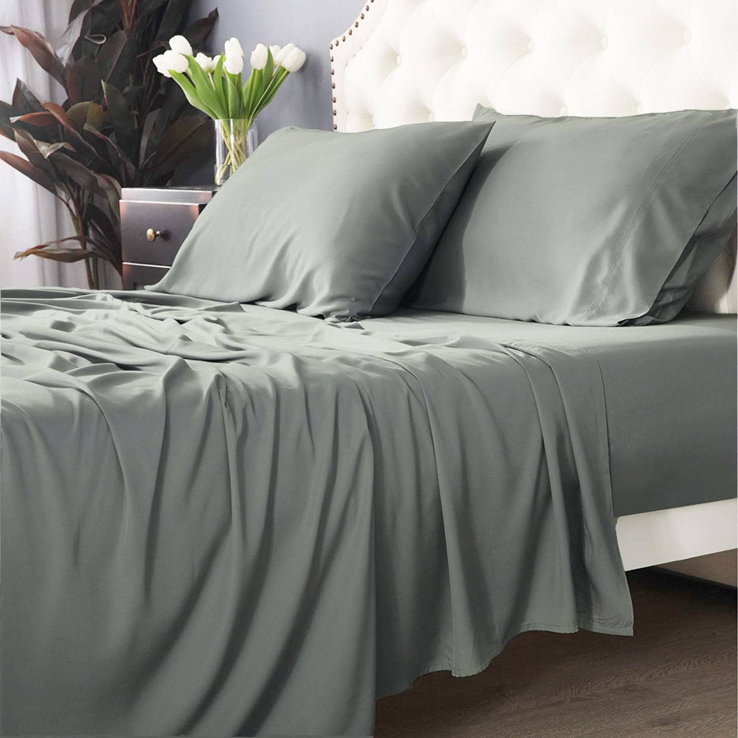 Premium Bamboo Cotton Sheet Set - 500 Thread Count - King Split, Queen Split & Long Single