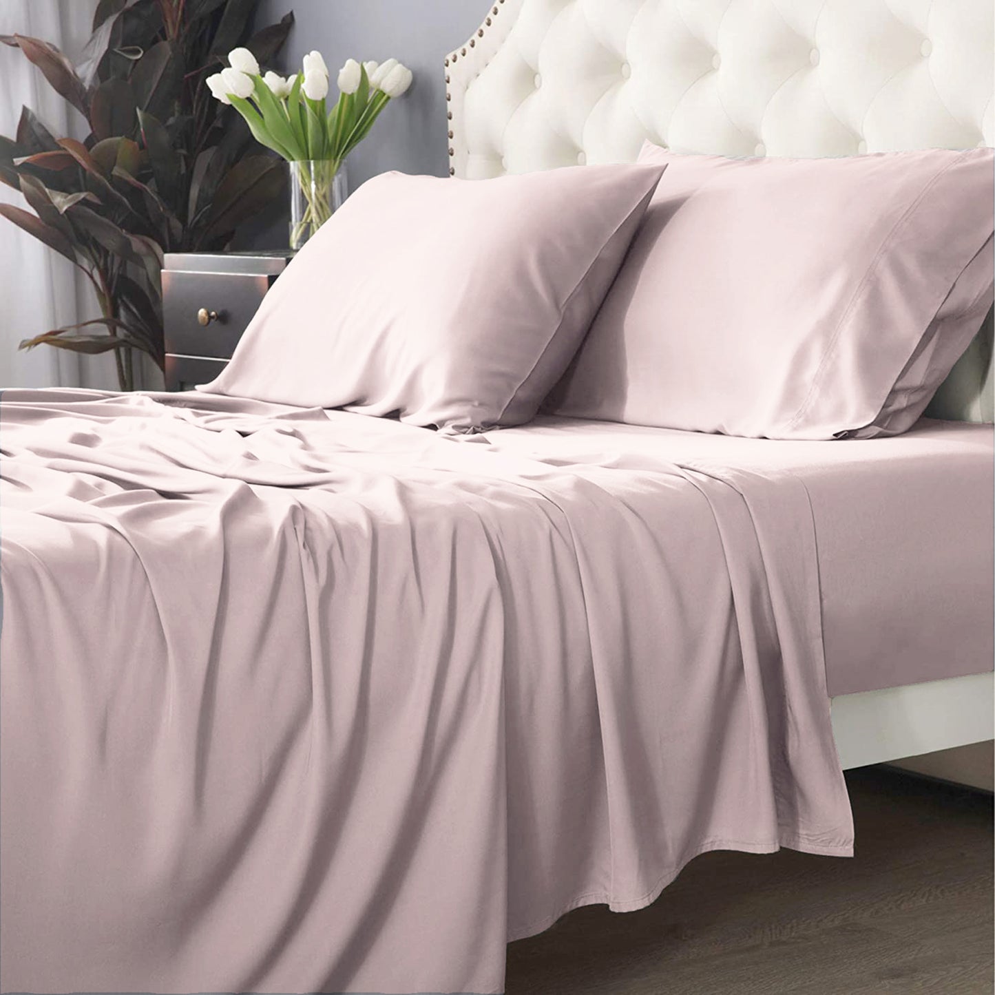 Premium Bamboo Cotton Sheet Set - 500 Thread Count - King Split, Queen Split & Long Single