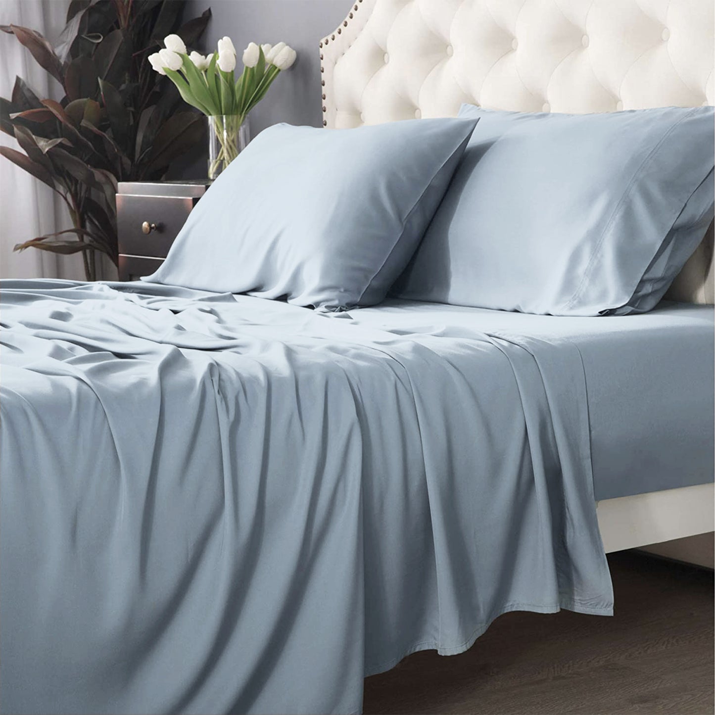 Premium Bamboo Cotton Sheet Set - 500 Thread Count - King Split, Queen Split & Long Single