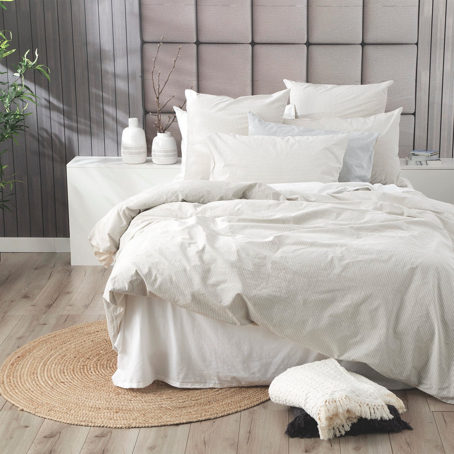 Portifino Quilt Cover Set - Yarn Dyed Vintage Washed Cotton