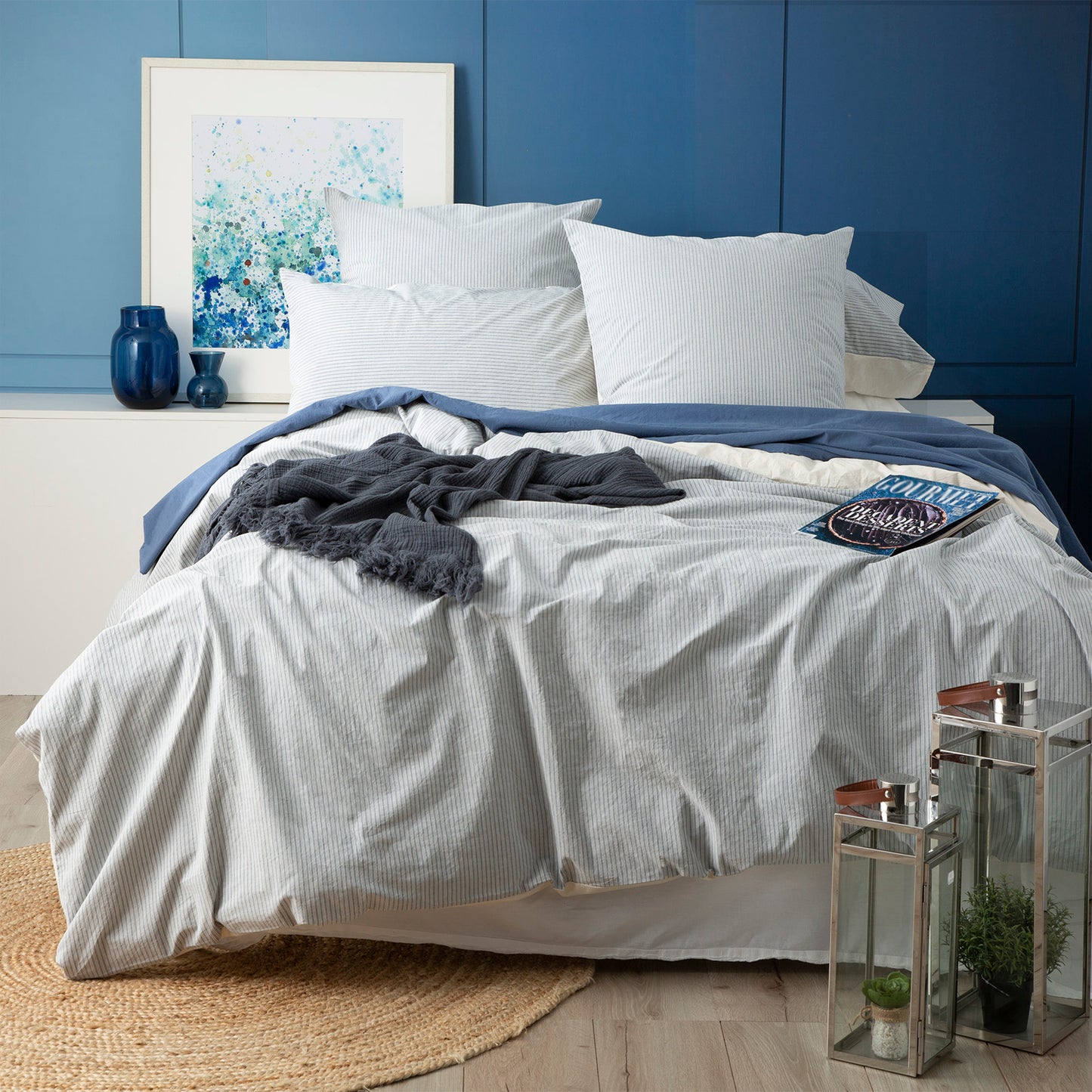 Portifino Quilt Cover Set - Yarn Dyed Vintage Washed Cotton