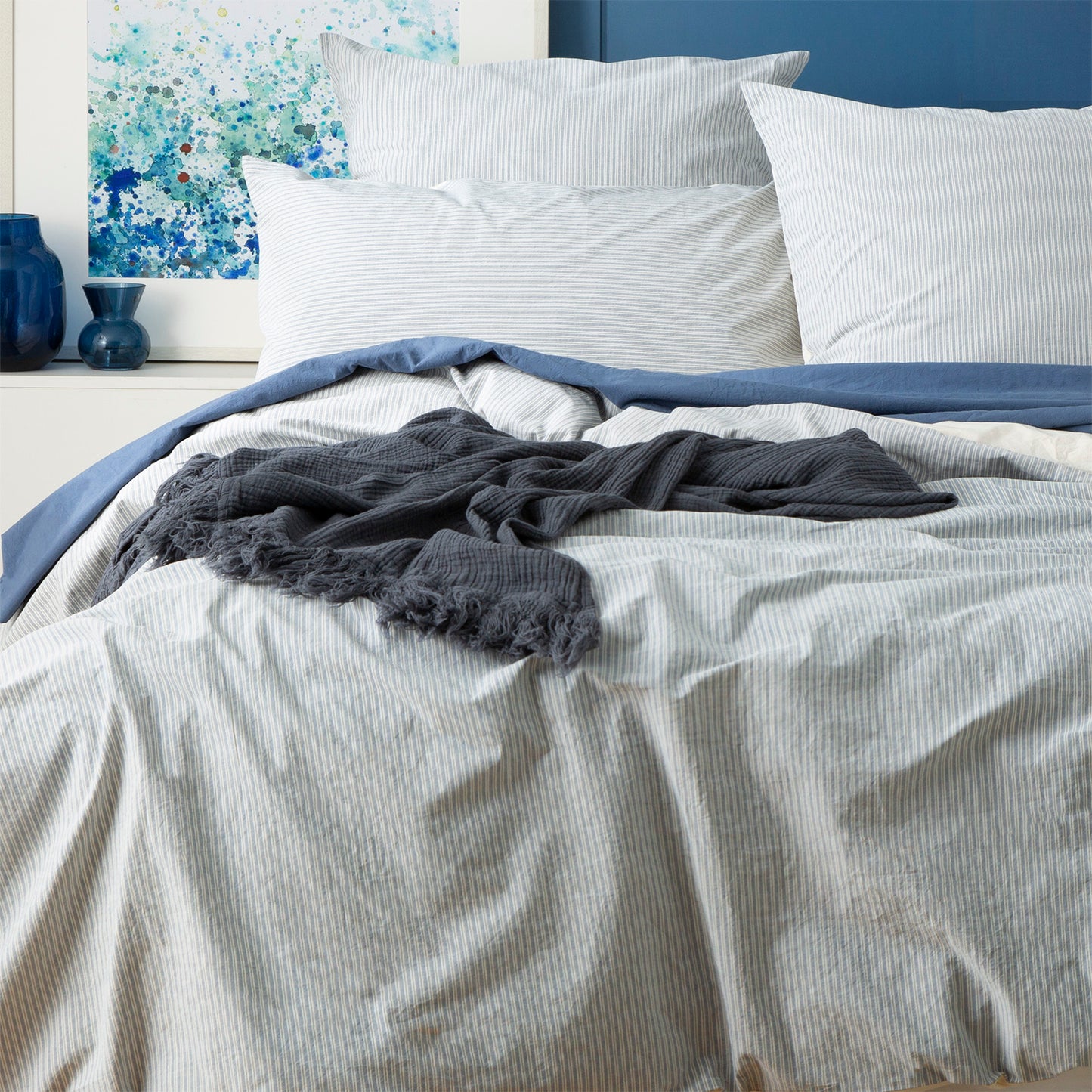 Portifino Quilt Cover Set - Yarn Dyed Vintage Washed Cotton
