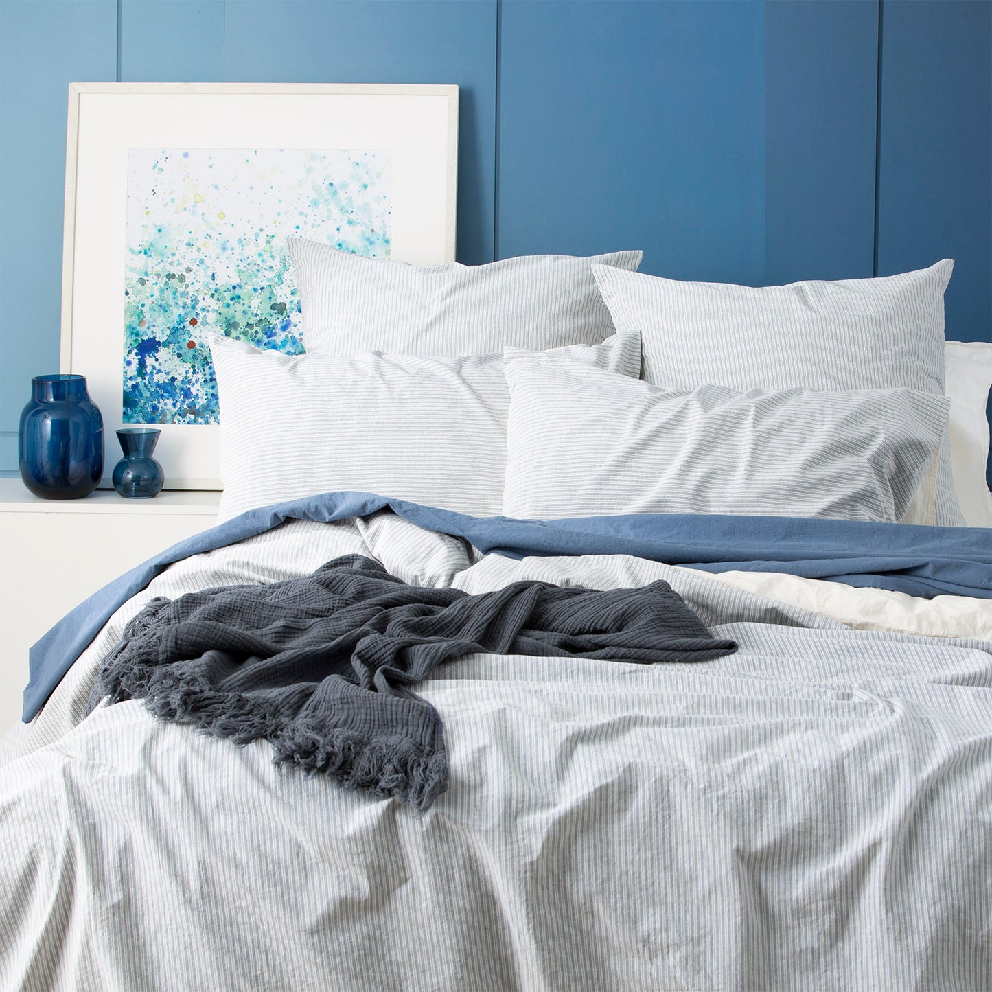 Portifino Quilt Cover Set - Yarn Dyed Vintage Washed Cotton