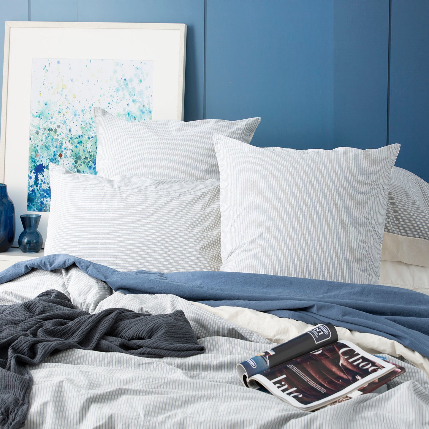 Portifino Quilt Cover Set - Yarn Dyed Vintage Washed Cotton