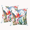 Twin Pack Velvet Printed Cushions - Filled