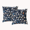Twin Pack Velvet Printed Cushions - Filled