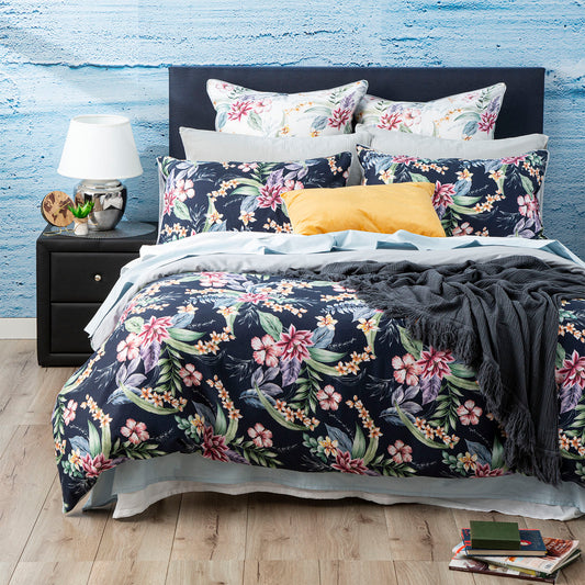 300 TC Cotton Quilt Cover Set - Reversible