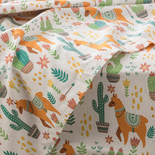 Flannelette Printed Sheet Sets Alpaca - 175 GSM Egyptian Cotton