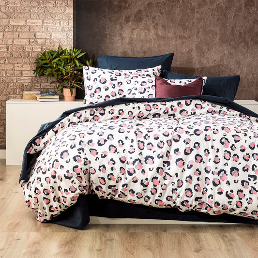 Snow Leopard Flannelette Quilt Cover Set - 175 GSM Egyptian Cotton