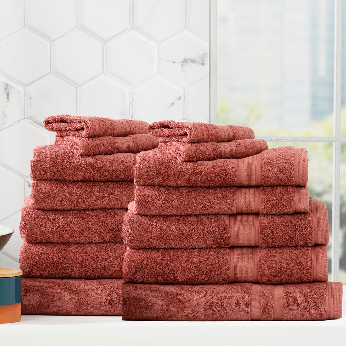 14 Piece Stella Towel Set - 650 GSM Super Soft Bamboo Cotton