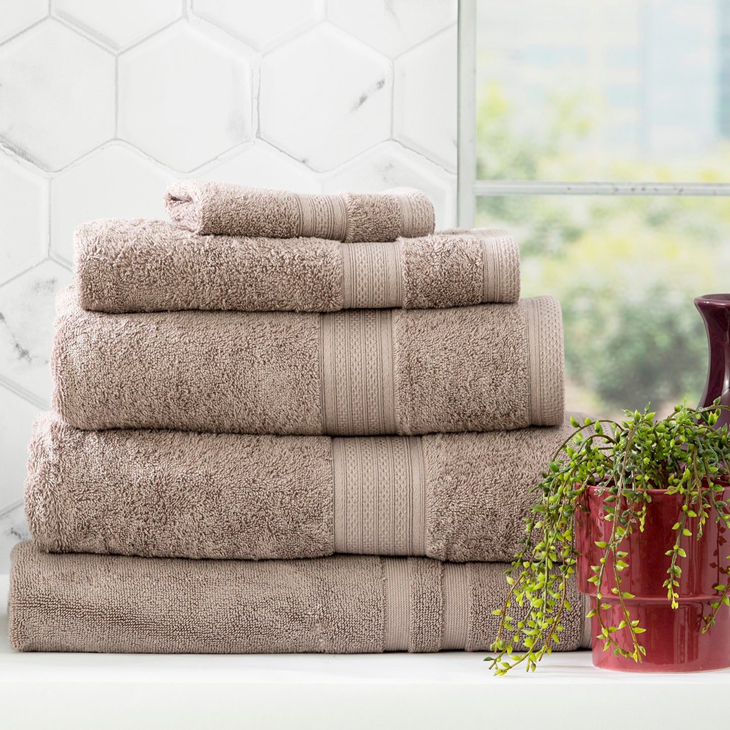 5 Piece Stella Towel Set - 650 GSM Super Soft Bamboo Cotton