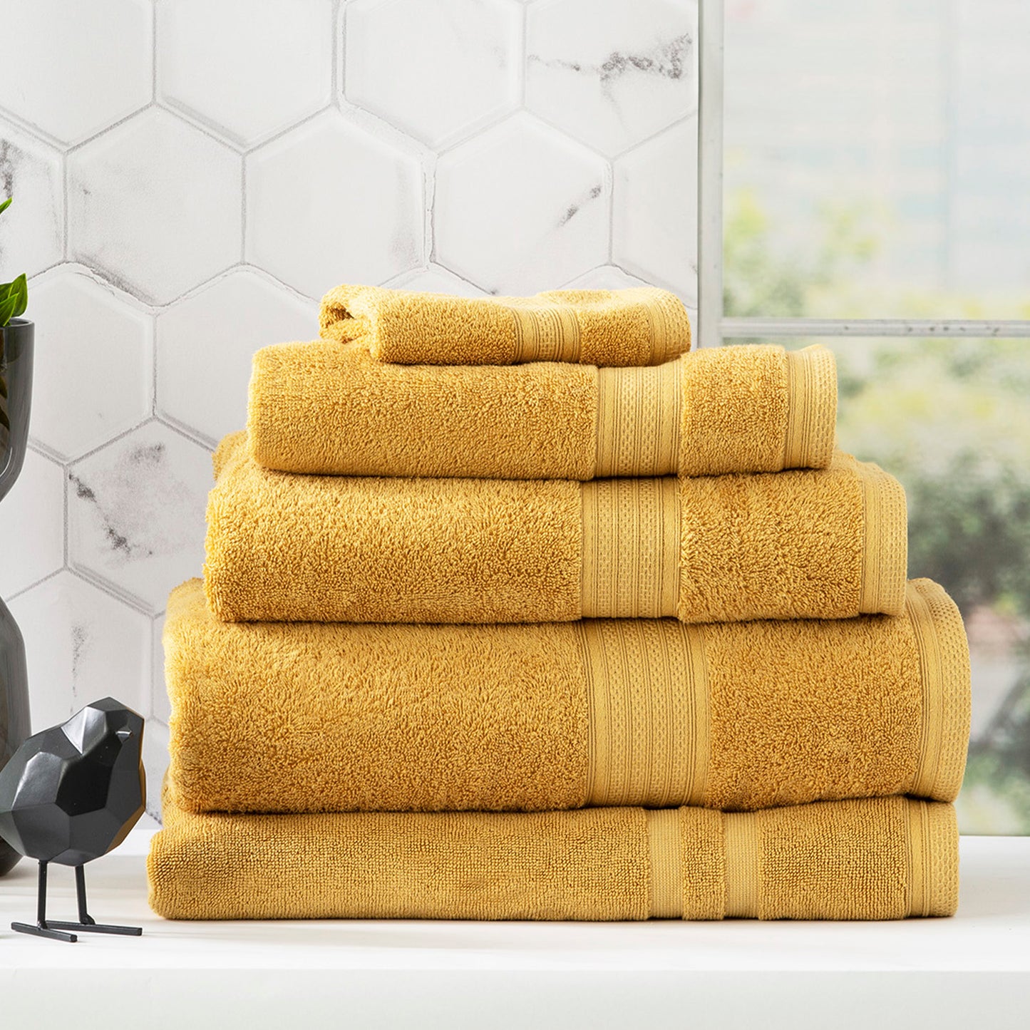 5 Piece Stella Towel Set - 650 GSM Super Soft Bamboo Cotton
