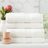 4 Pack Stella Bath Towels - 650 GSM Super Soft Bamboo Cotton Bath Towels