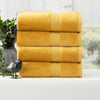 4 Pack Stella Bath Towels - 650 GSM Super Soft Bamboo Cotton Bath Towels