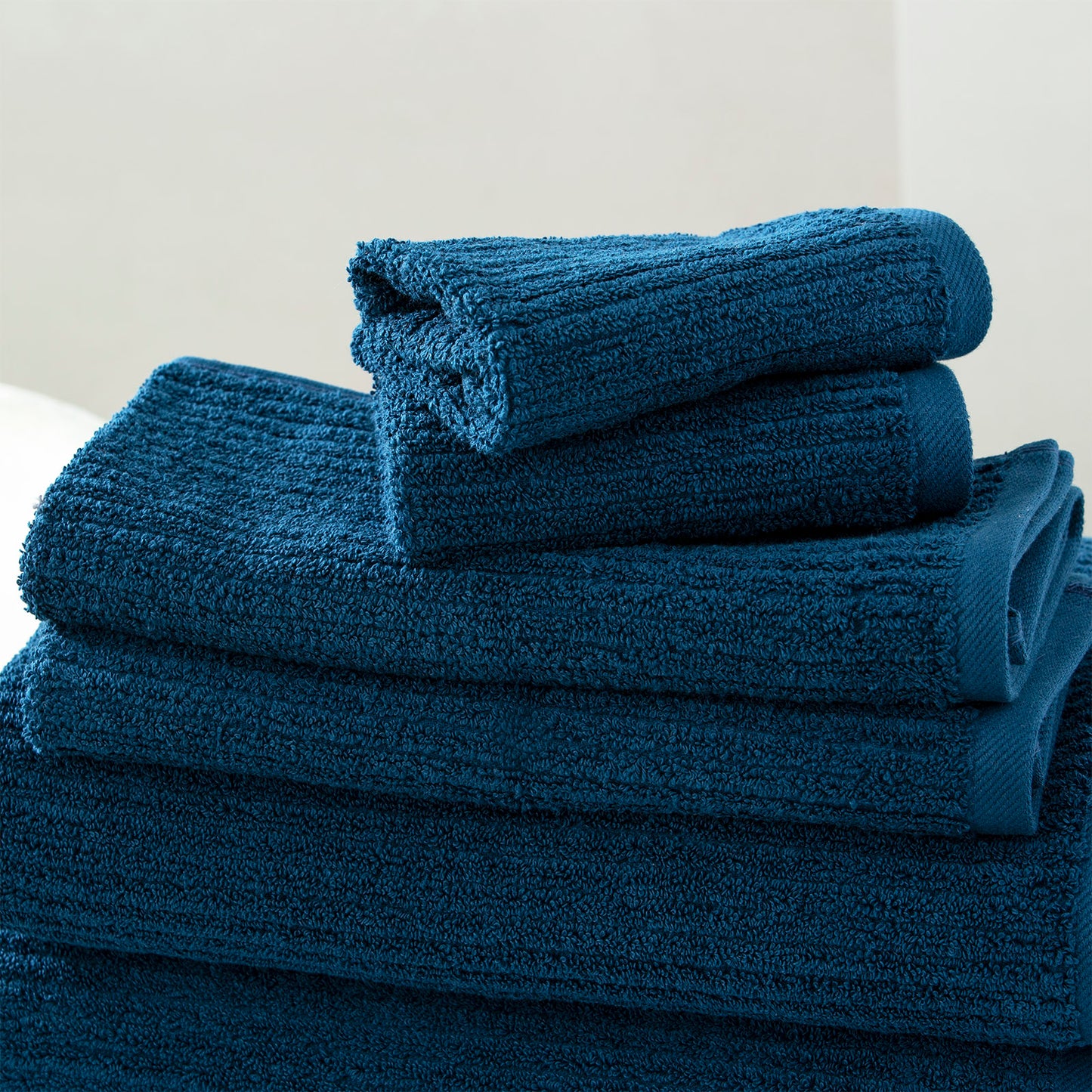 4 Pack Cobblestone Bath Sheets - 650 GSM Ribbed Cotton