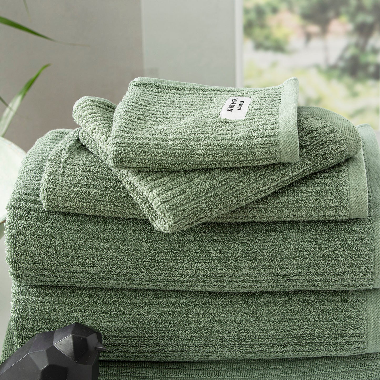 4 Pack Cobblestone Bath Sheets - 650 GSM Ribbed Cotton