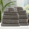 14 Piece Cobblestone Towel Set - 650 GSM Ribbed Cotton