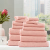 14 Piece Cobblestone Towel Set - 650 GSM Ribbed Cotton