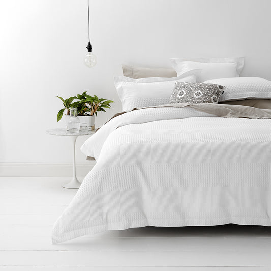 Elegance Jacquard Quilt Cover Set - Waffle Cotton