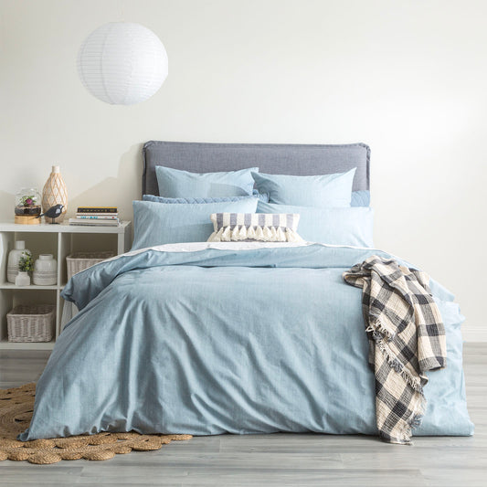 Chambray Washed Cotton Quilt Cover Set