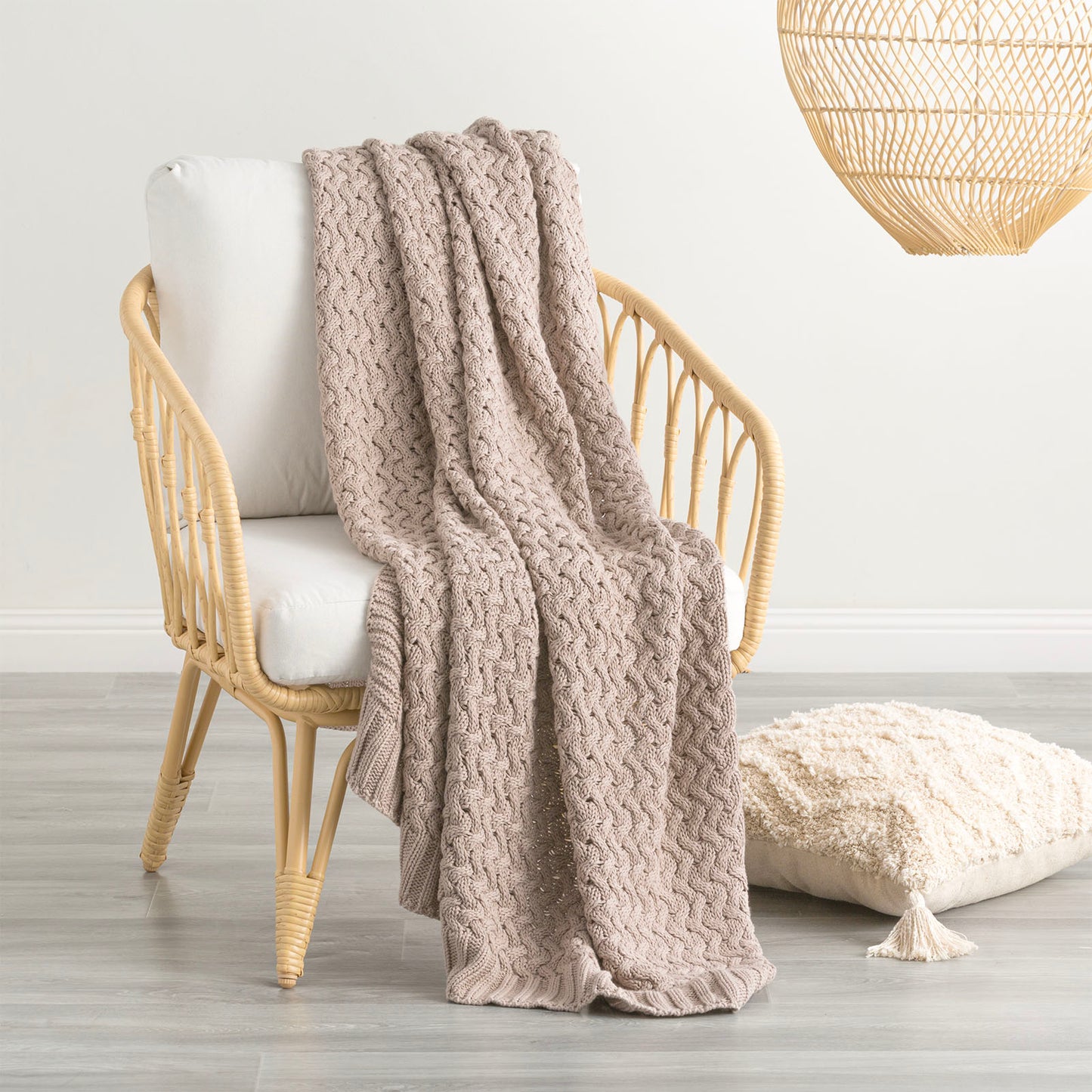 100% Cotton Knitted Throw