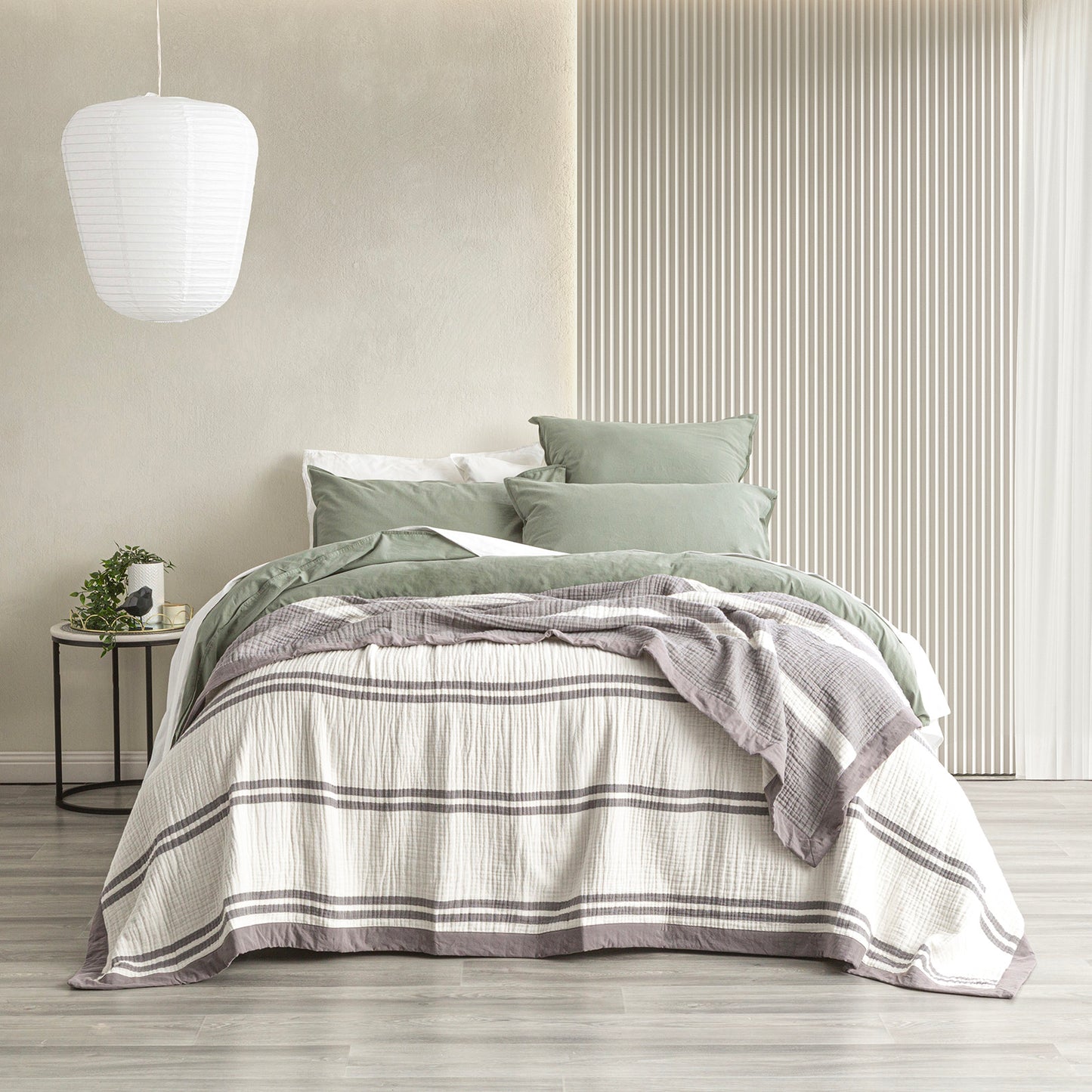 Brighton Textured Blanket - Yarn Dyed Washed Cotton
