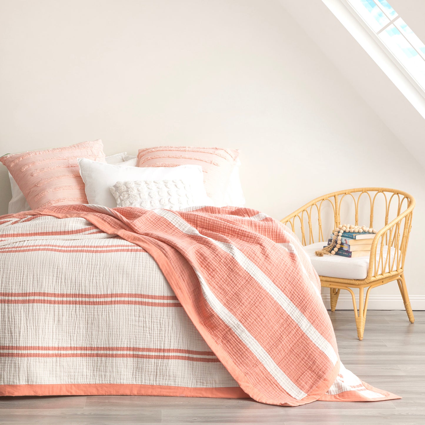 Brighton Textured Blanket - Yarn Dyed Washed Cotton