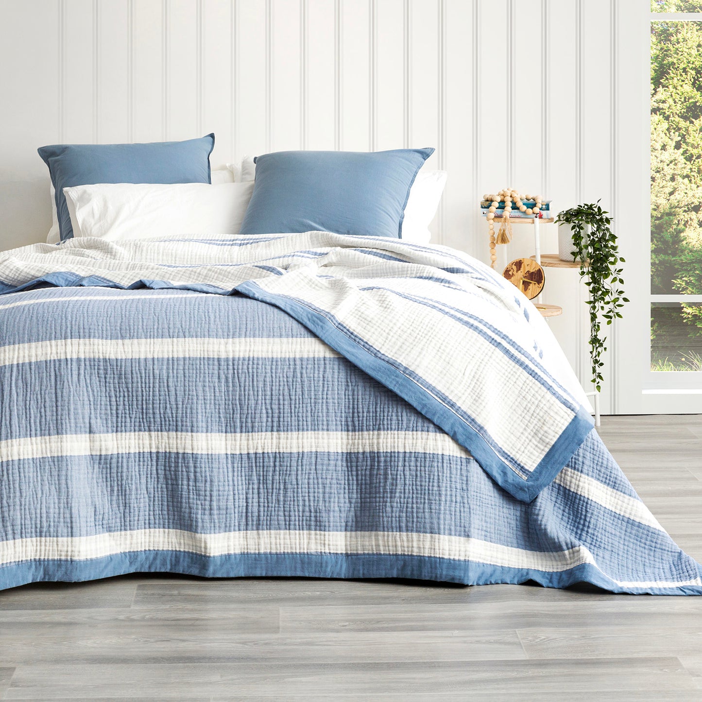Brighton Textured Blanket - Yarn Dyed Washed Cotton
