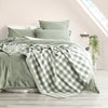 Gingham Reversible Textured Blanket - Yarn Dyed Washed Cotton