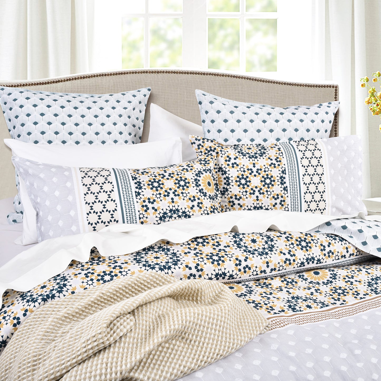 300 TC Cotton Quilt Cover Set - Reversible