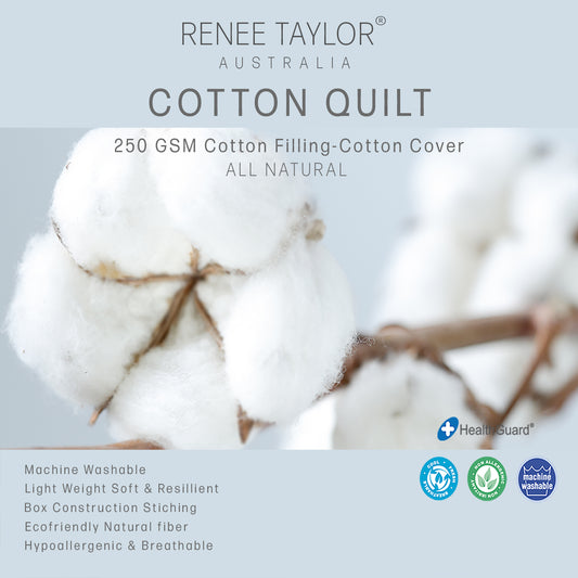 Premium Light Weight All Cotton Quilt King Single