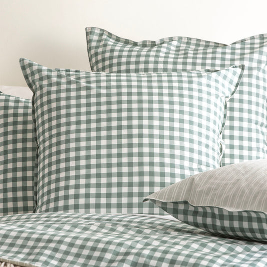 Alison Cotton Reversible Euro Pillow Case - Yarn Dyed