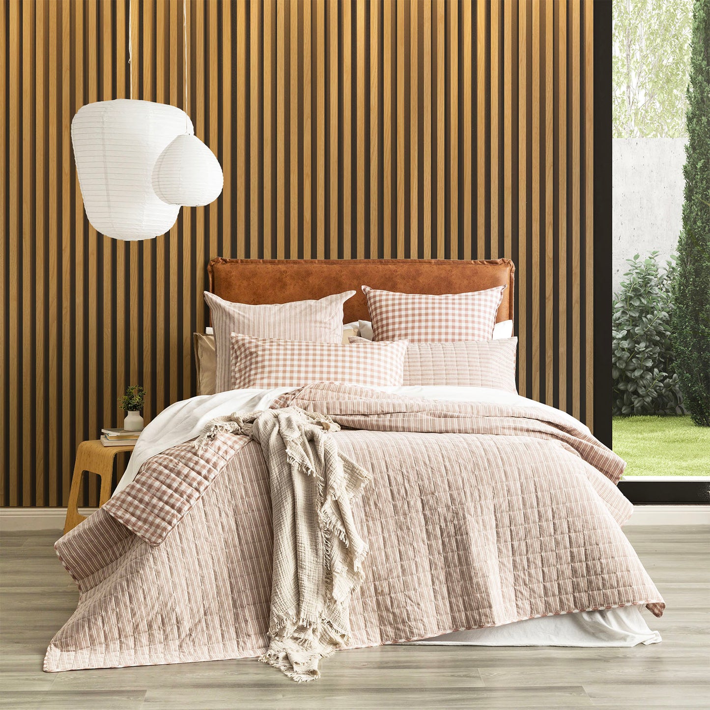 Alison Quilted Coverlet Set - Yarn Dyed Cotton - Reversible