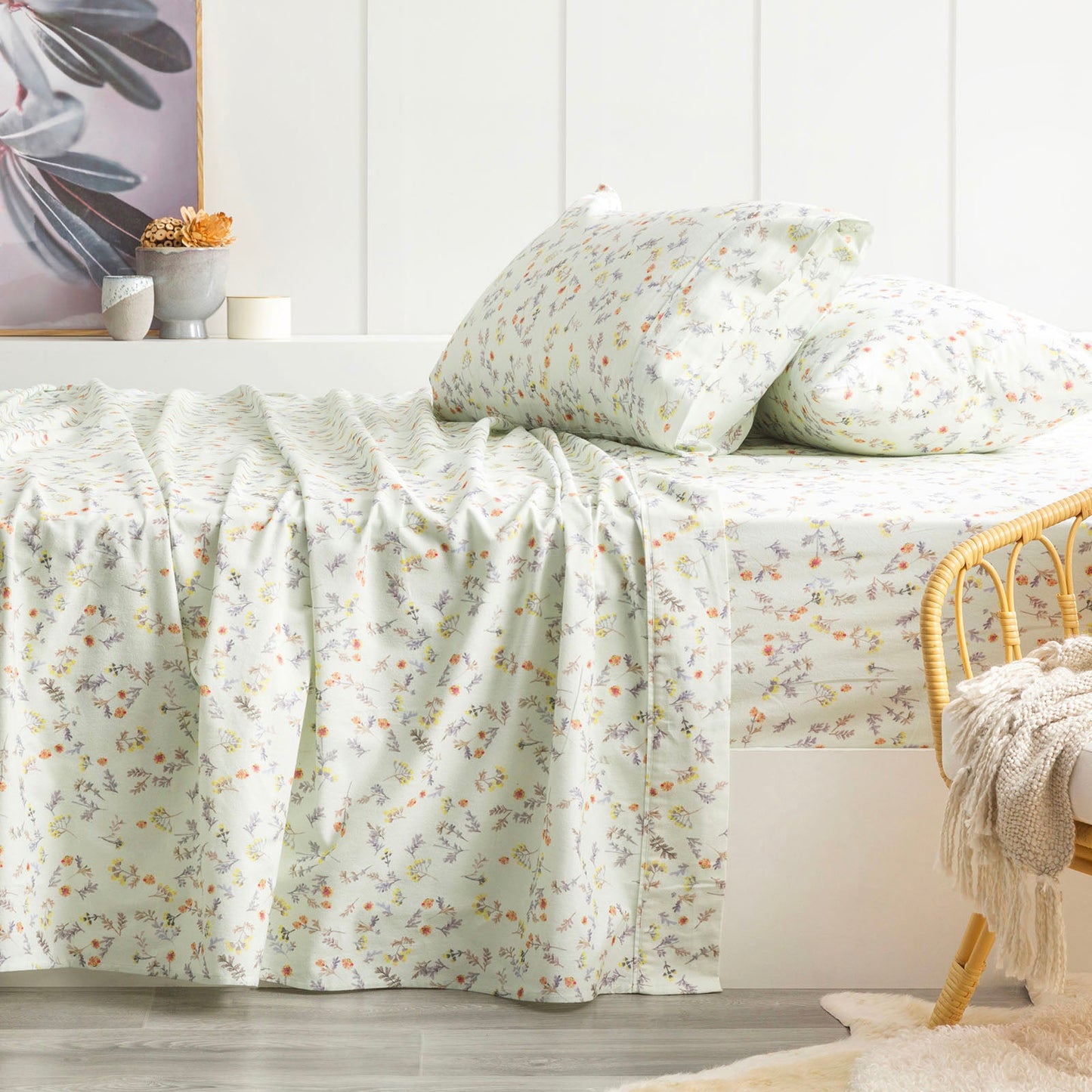 Printed Flannelette Sheet Set - 175 GSM Egyptian Cotton