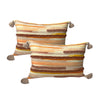 Twin Pack Cotton Embroidered Cushions - 40 x 60cm