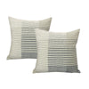 Twin Pack Cotton Embroidered Cushions - 40 x 60cm