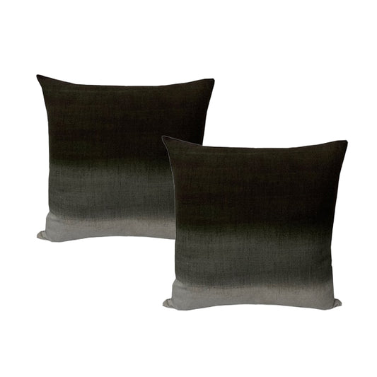 Twin Pack Cotton Digital Printed Cushions Mira Grey - 50 x 50cm