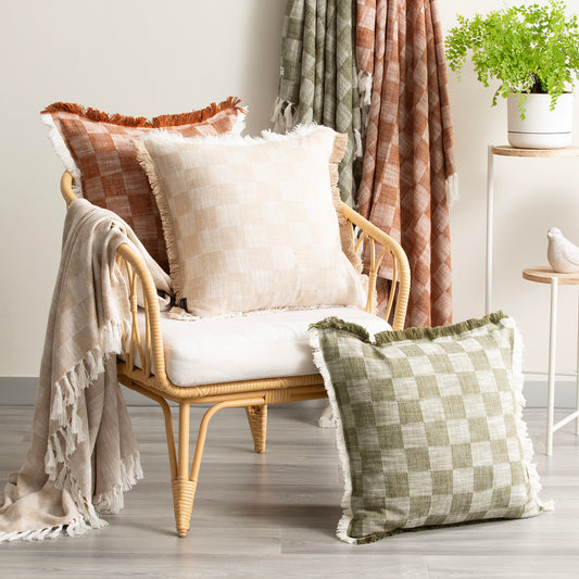 Twin Pack Yarn-dyed Cushions - Stone Washed