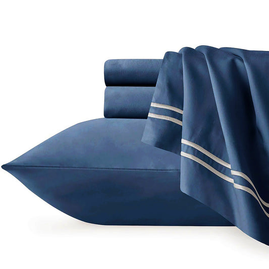 Strada Embroidered Sheet Set - 1000 Thread Count Egyptian Cotton