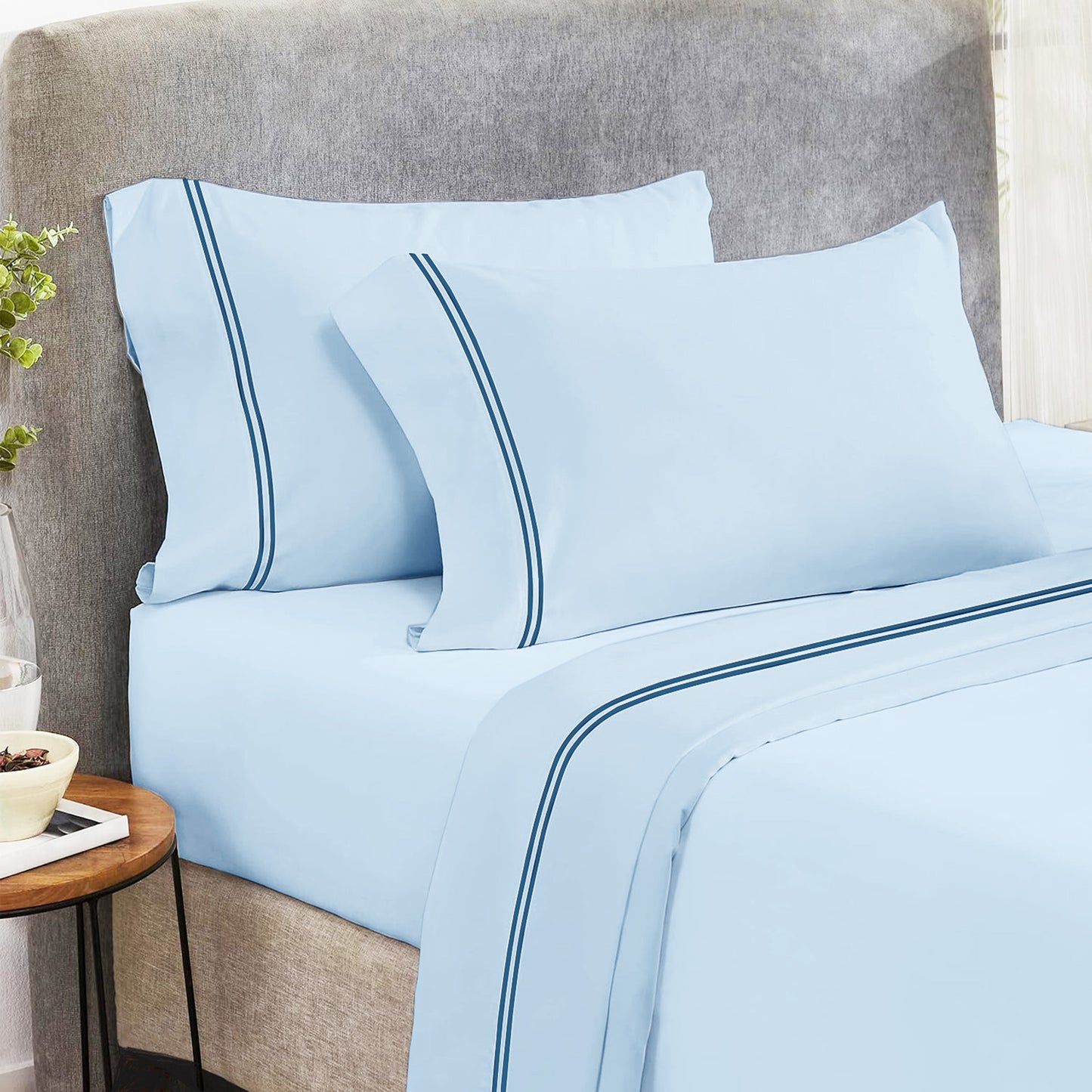 Strada Embroidered Sheet Set - 1000 Thread Count Egyptian Cotton