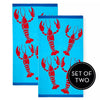 2 Pack Large Velour Beach Towel - Jacquard