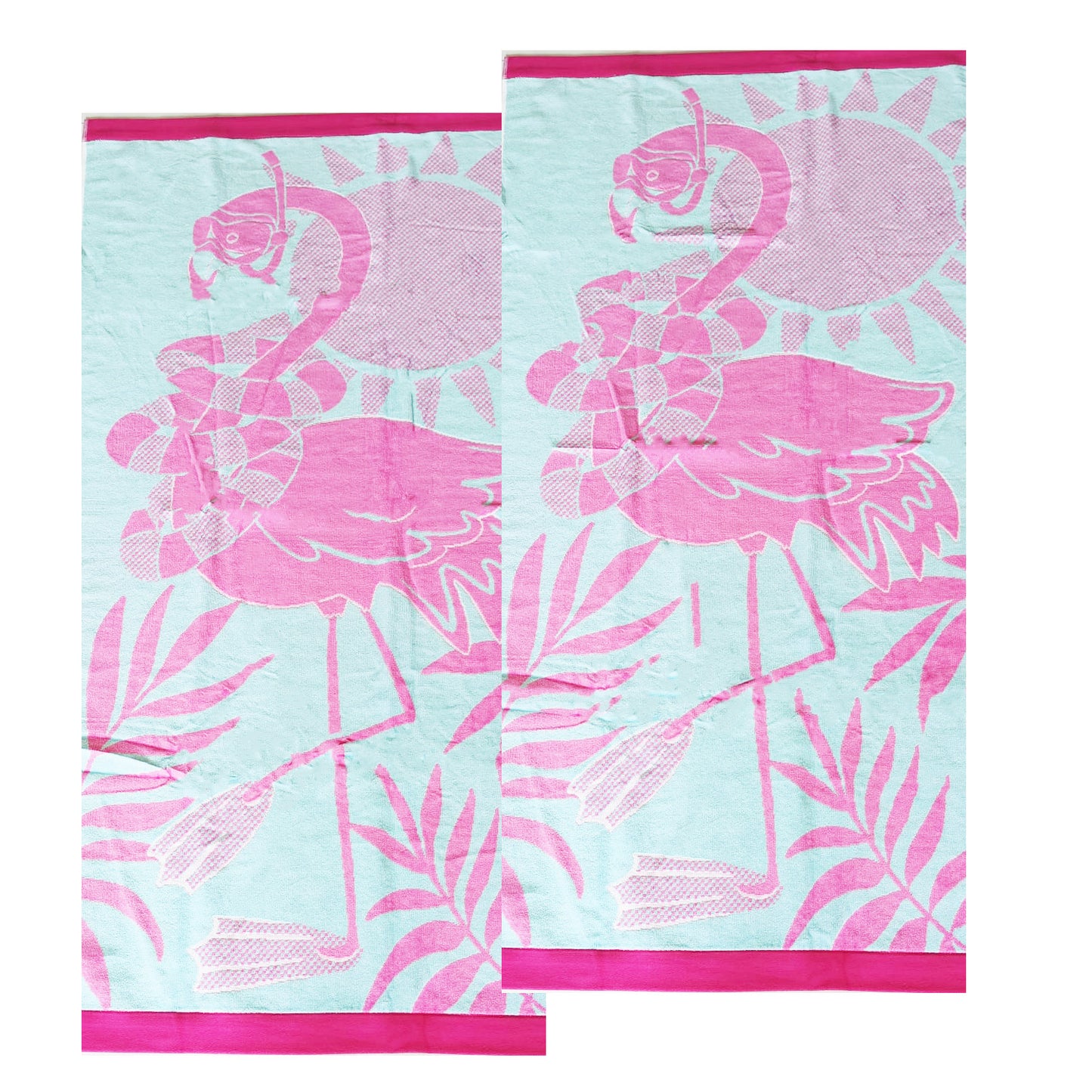 2 Pack Kids Velour Beach Towel - Jacquard