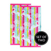 2 Pack Kids Velour Beach Towel - Jacquard