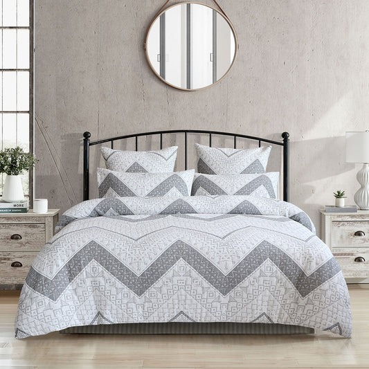 Indie Jacquard Quilt Cover Set - Yarn Dyed
